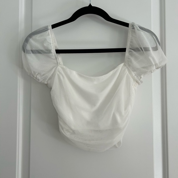 Princess Polly City Lights White Crop Top NWT - Picture 2 of 4